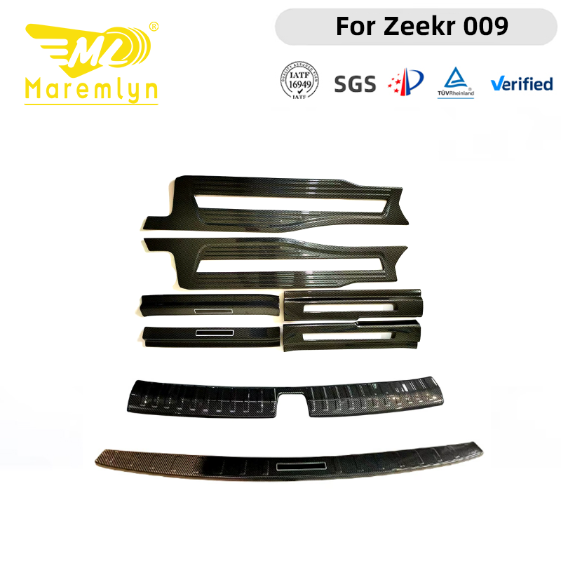 Maremlyn Door Sill Guard & Rear Trunk Guard for Zeekr 009, ABS Scuff Plate Protector Trim