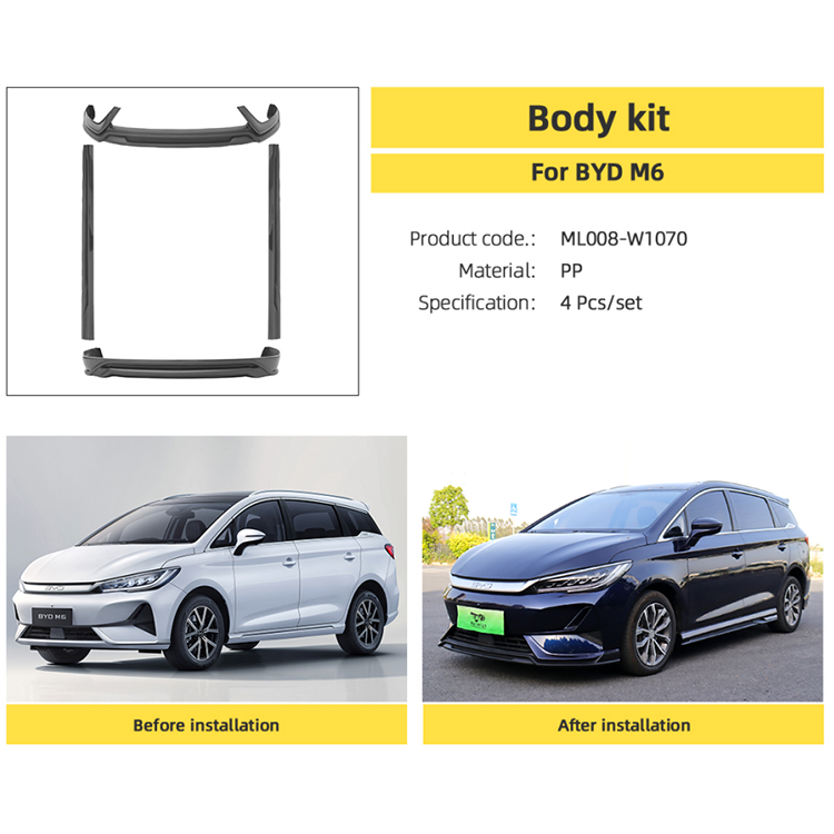 Upgrade the appearance of your BYD M6 with a sleek and aerodynamic body ki