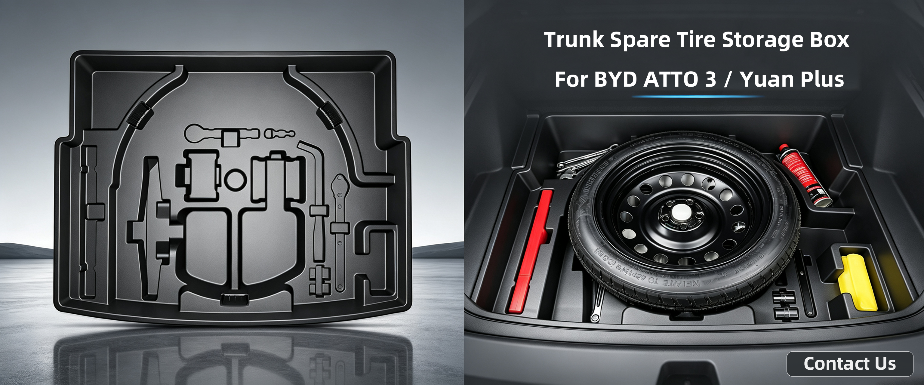 Trunk Spare Tire Storage Box for BYD ATTO 3 – Keep Your Boot Neat & Tidy