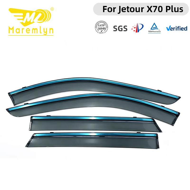 Maremlyn Window Visors for Jetour X70 Plus PC Rain Guard Wind Deflector Sun Shade