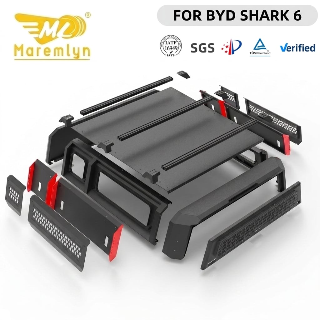 BYD Shark 6 full campingpakke: taktpelt, sidevokk og bagasjeromsmadrass for grossisthandel