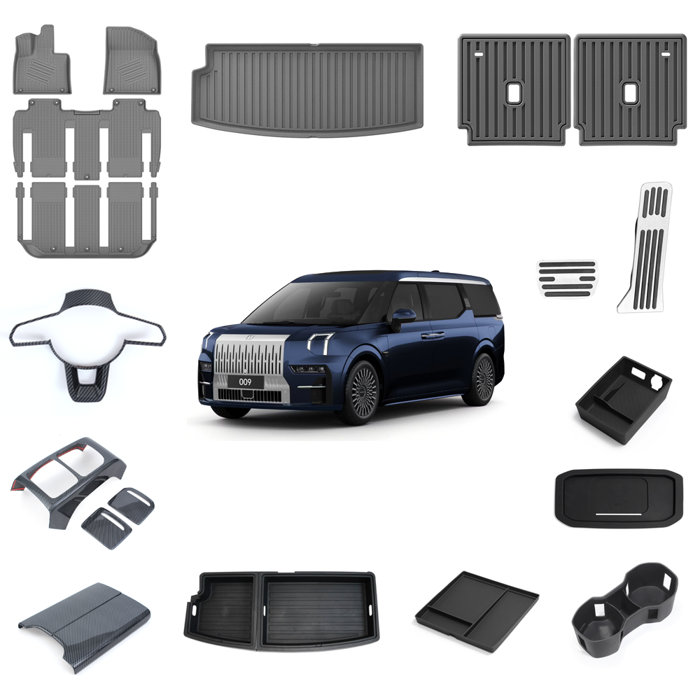 Car Interior Accessories for Zeekr 009 Floor Mat Rear Trunk Mat Mudguard Central Control Lower Storage Box Navigation Screen Protector