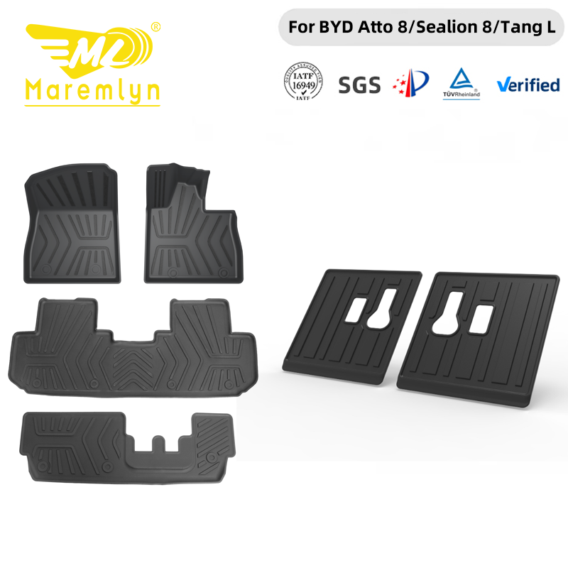 Maremlyn BYD Atto 8 TPE Floor Mats & Rear Seat Back Mats – Full-Coverage All-Weather Protection