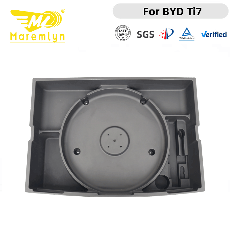 Maremlyn ABS Rear Trunk Side Storage Box for BYD Ti 7 Cargo Organizer Boot Storage Tray Car Interior Mod Accessories