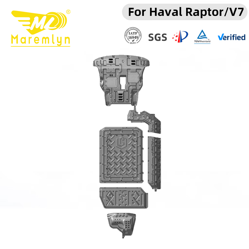 Pelat Pelindung Bawah Mesin Maremlyn untuk Haval V7 dari Baja Aluminium-Magnesium-Mangan untuk Girboks, Kopling Transfer, Tangki Bahan Bakar, dan Rangka