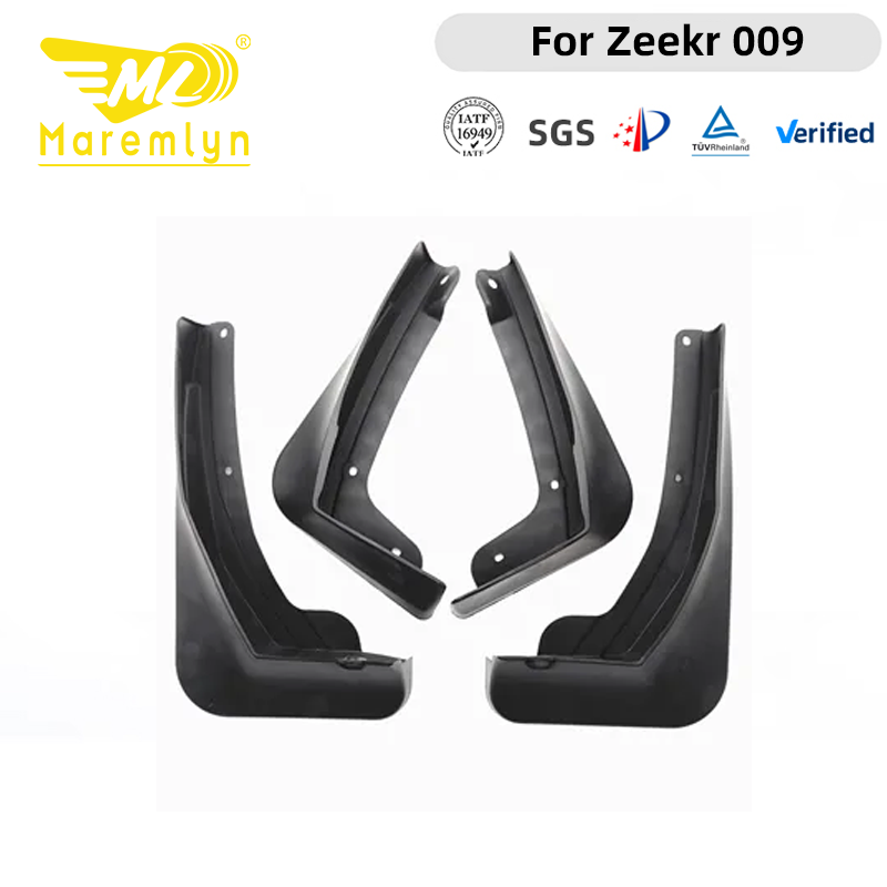 Maremlyn Front & Rear Mud Flaps Splash Guards for Zeekr 009, Custom Fit PP Mudguard Set