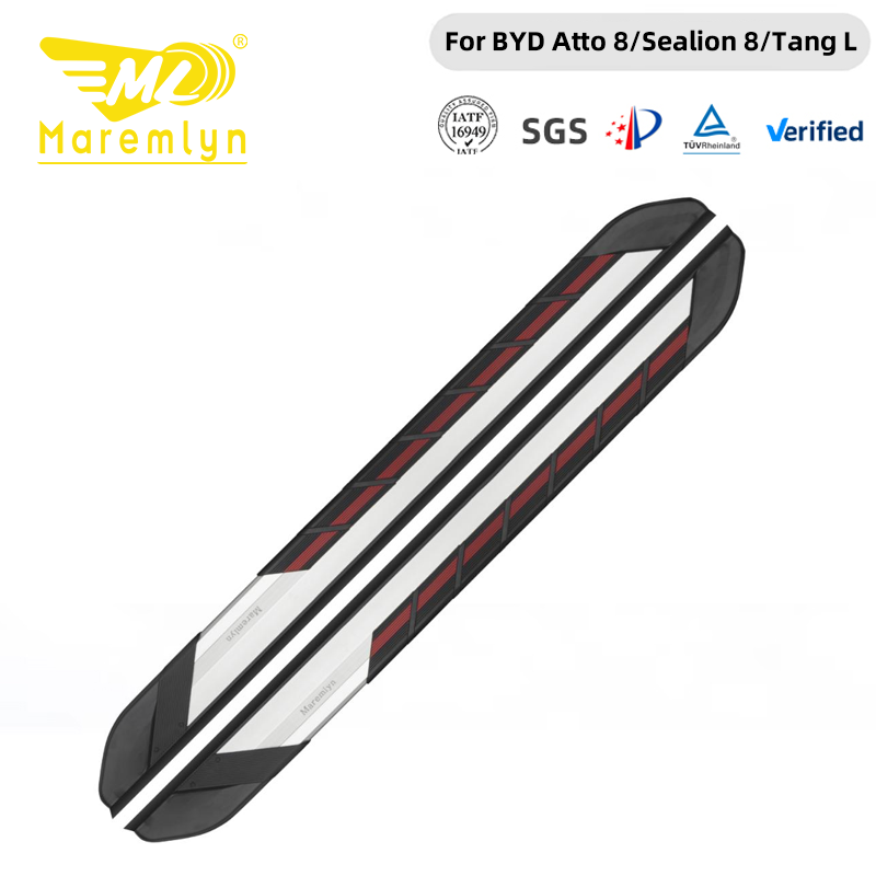 Maremlyn BYD Atto 8 Aluminum Alloy Running Boards – Bolt-On Side Steps with Anti-Slip Pads