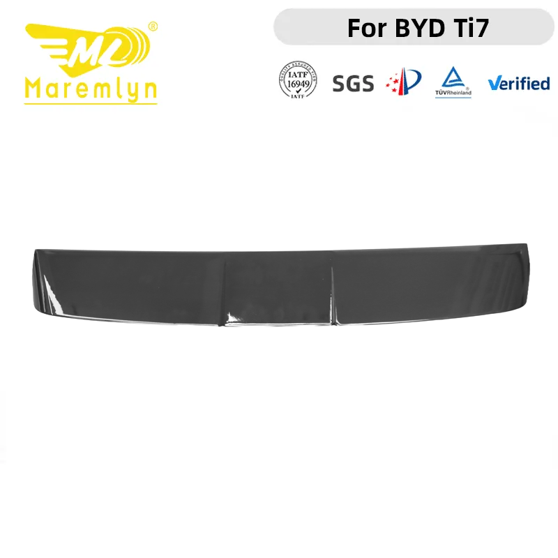 Maremlyn Black ABS Rear Spoiler Trunk Wing Exterior Decor Accessories for BYD Ti7