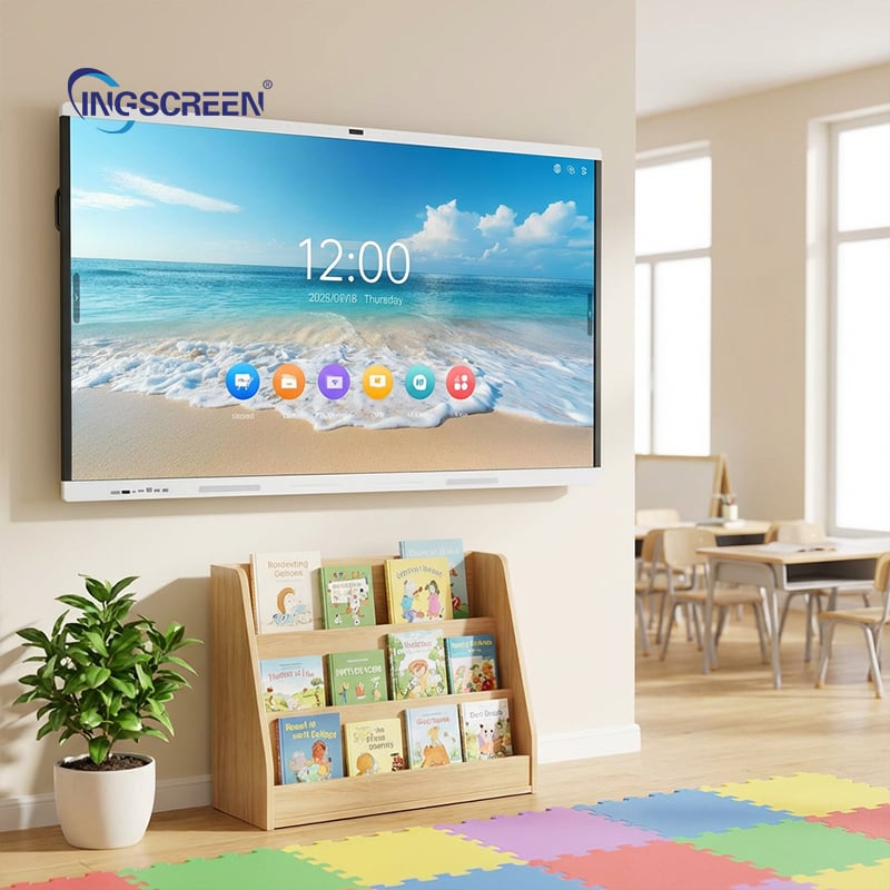 From passive listening to lectures to active co-creation|The interactive board allows every student to demonstrate on stage, collaborate in groups, and answer questions in real time.jpg