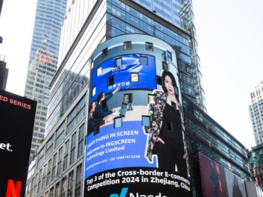 INGSCREEN brille sur l'écran NASDAQ de Times Square à New York