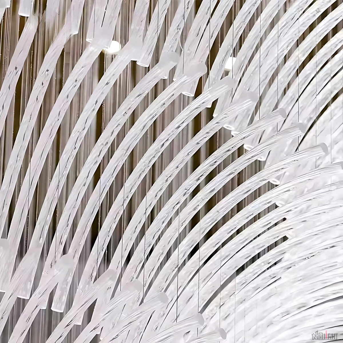 98006 Luxury Custom Curve Glass Chandelier for Hotel Lobby & Grand Spaces