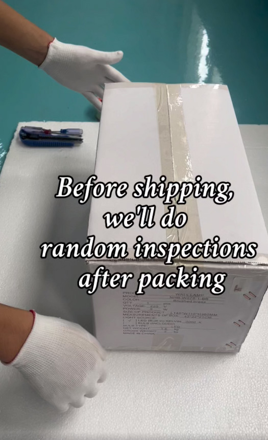 Random Inspection Before Shipment at NHB Lighting