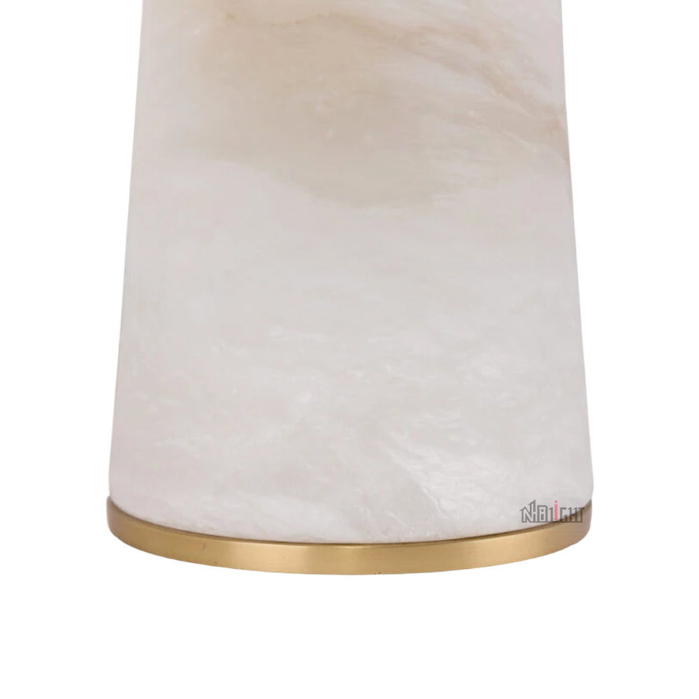 Lampe de table de luxe en albâtre NHB-T129 avec détails en laiton