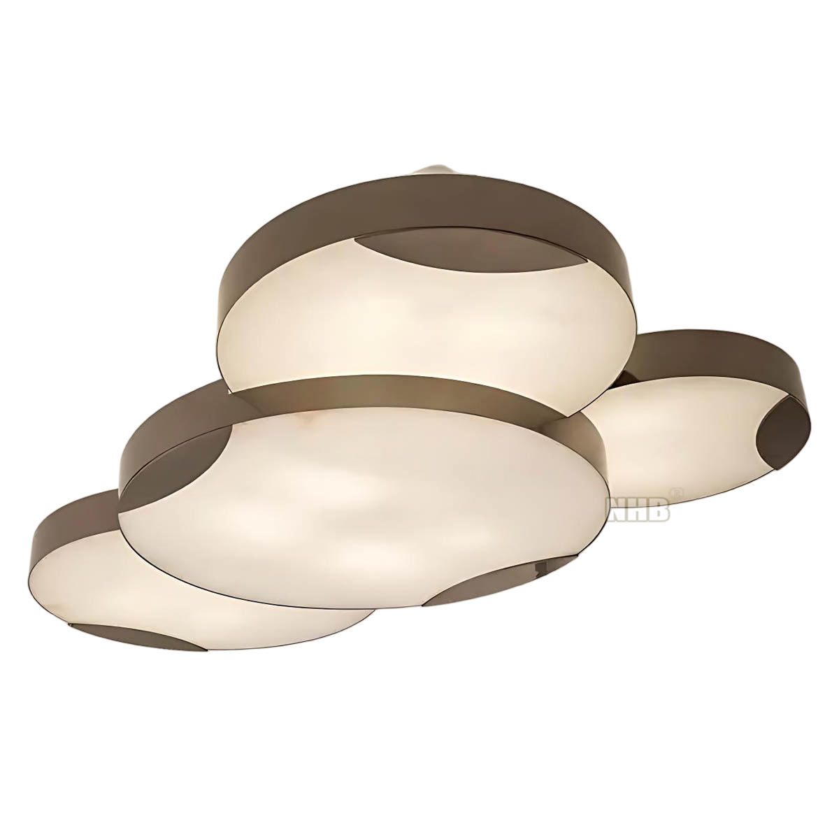 Plafonnier moderne en albâtre et laiton NHB-F009 – Appareil LED personnalisé à fixation murale