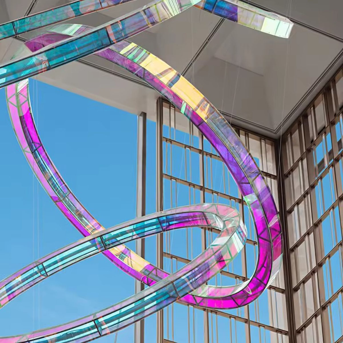 98005 Custom Acrylic Multi-Ring Chandelier – A Perfect Fusion of Modern Art and Elegant Lighting 