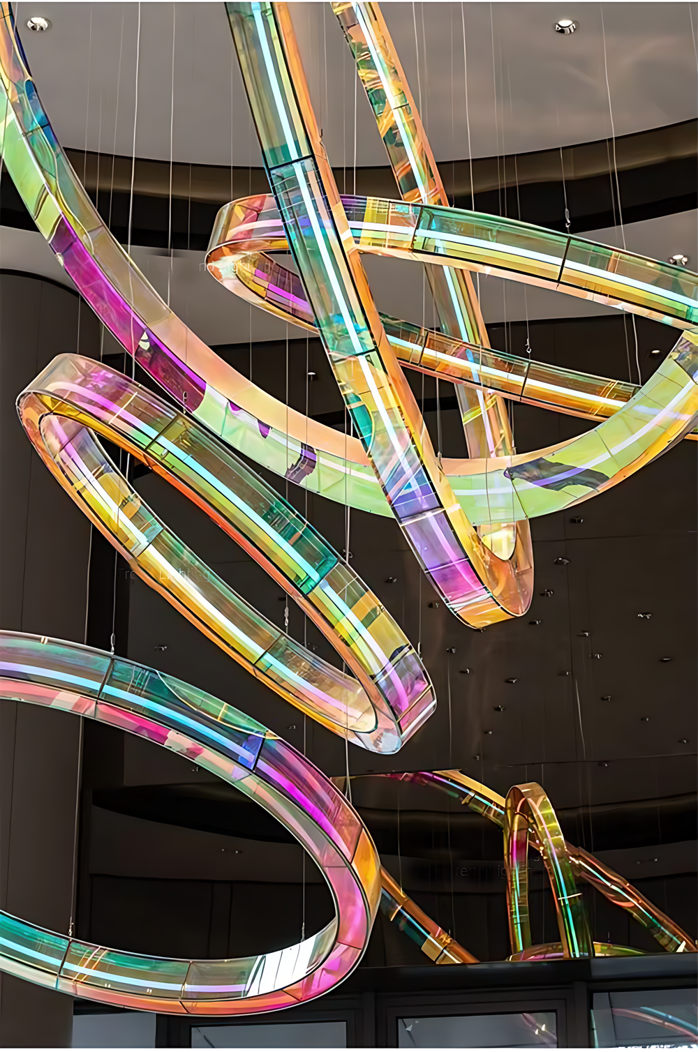 5.Custom Acrylic Loop Chandelier - Stylish Office Decor.png
