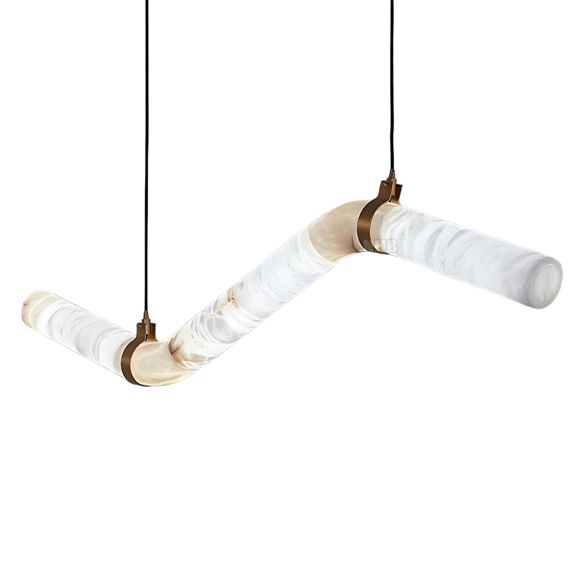 NHB-P112 P117 P113 Modern Alabaster Linear Chandelier – Sculptural Pendant Light for Luxury Interiors