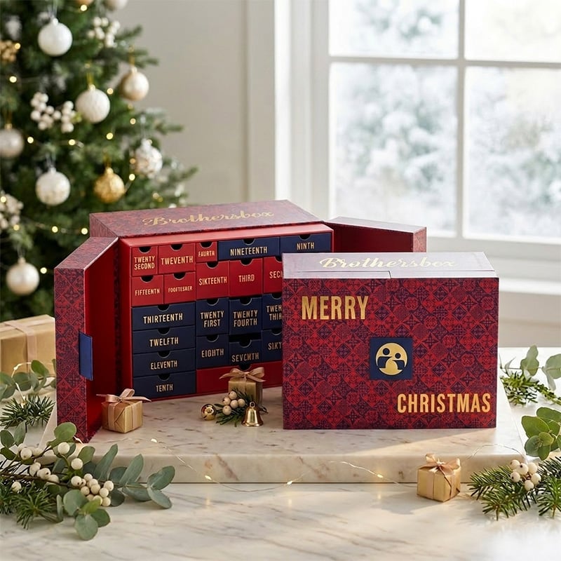 Calendário do Advento de Luxo Personalizado de 24 Dias para o Natal