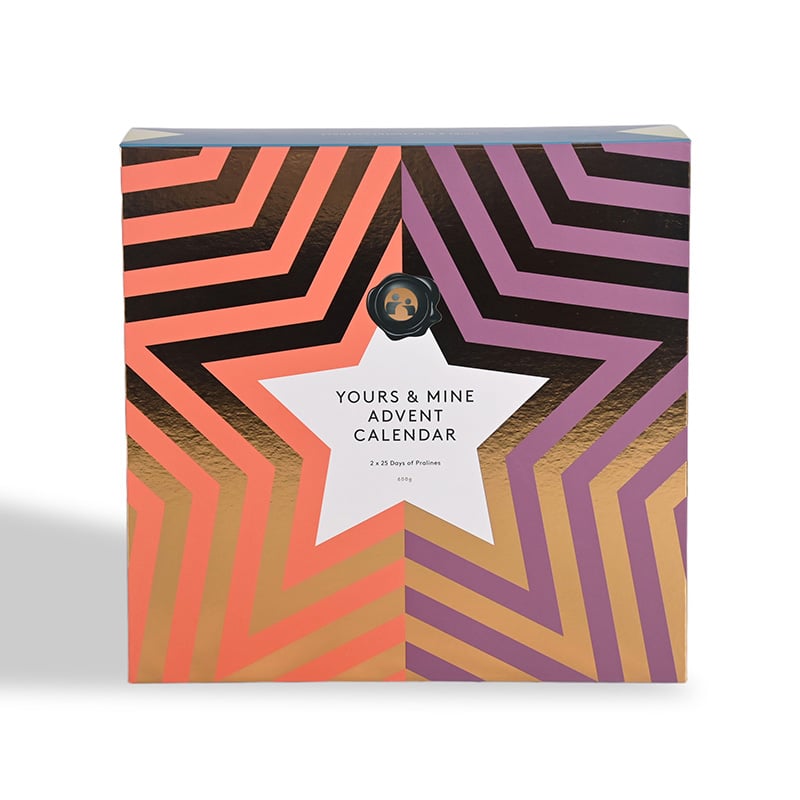 Caixa Personalizada de Calendário do Advento de Chocolate de Luxo com 25 Dias