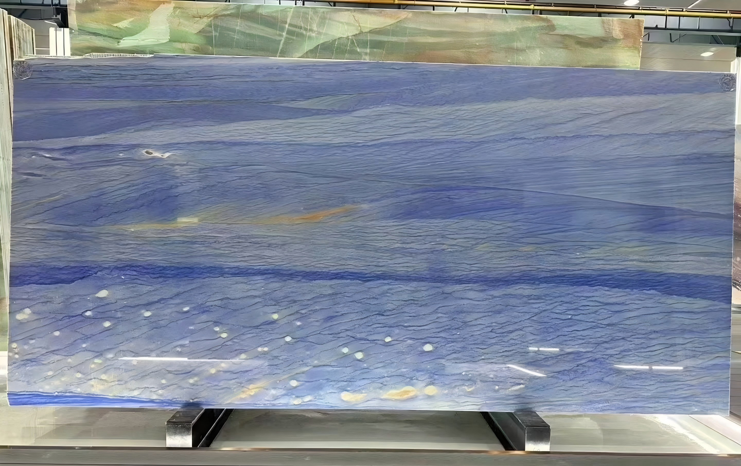 Brazilian Azul Macaubas Quartzite Slab | Imperial Blue Luxury Quartzite