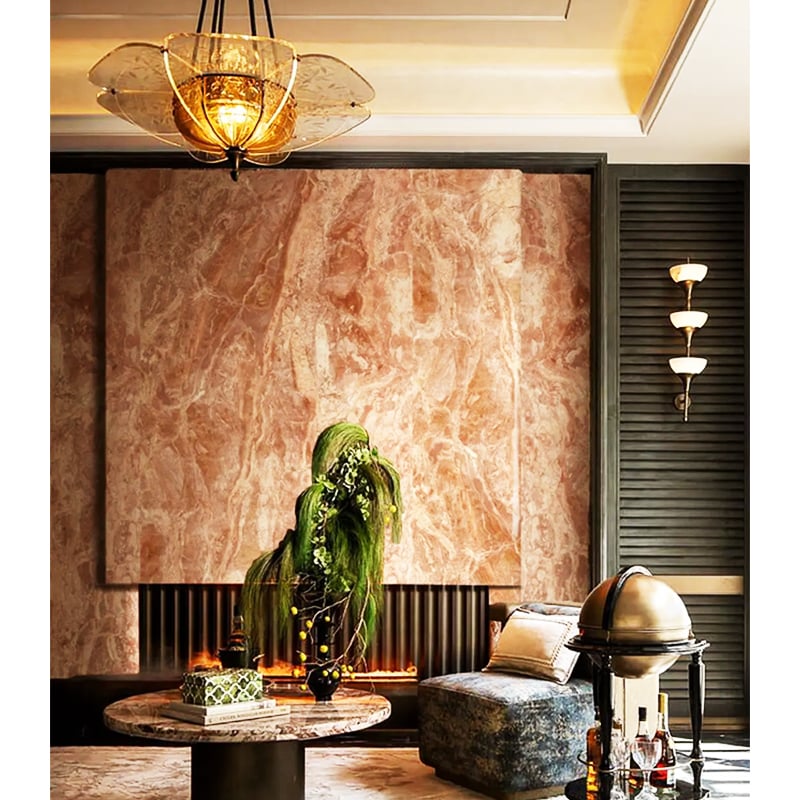 Breccia Bohemien Marble | Italian Warm Red Orange Brecciated Marble for Interior Decor