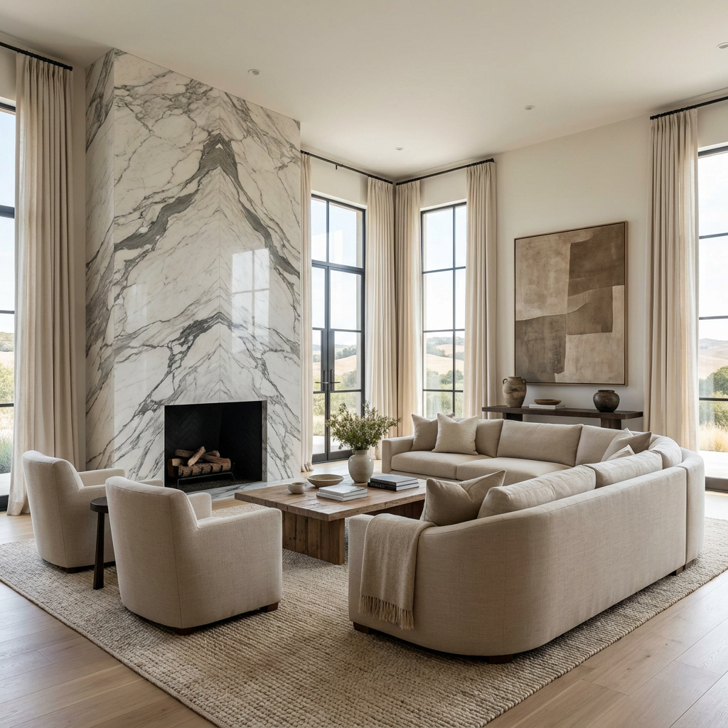 Calacatta Picasso Marble | Italian Carrara Artistic Marble for Countertops & Interior Decoration | PAIA STONE