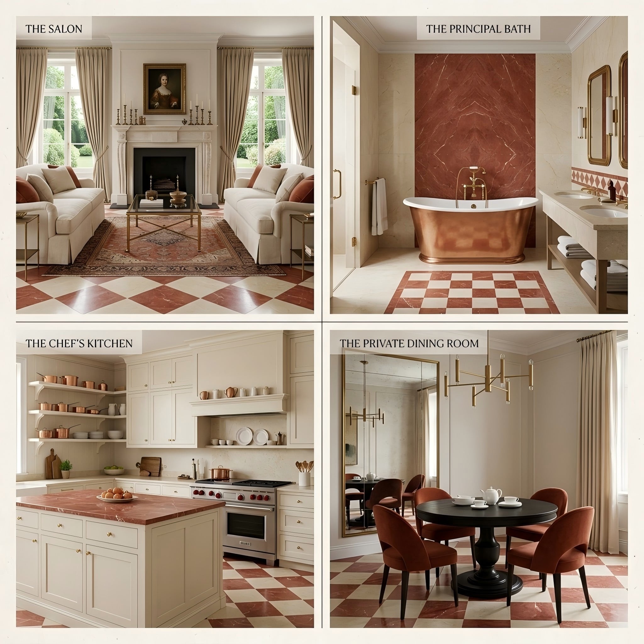 Crema Marfil Rojo Alicante checker marble.jpg
