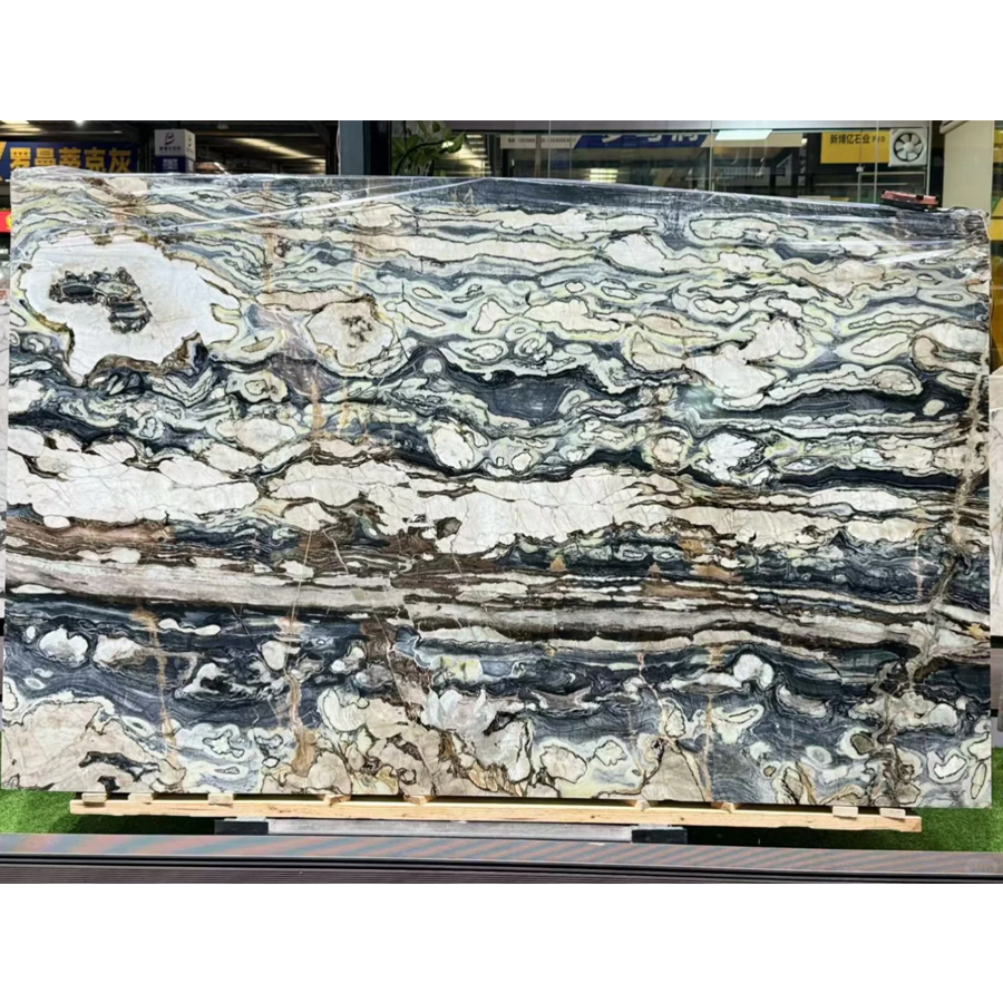 Twilight Green Marble | Yunnan Jade Green Wave Vein Natural Marble