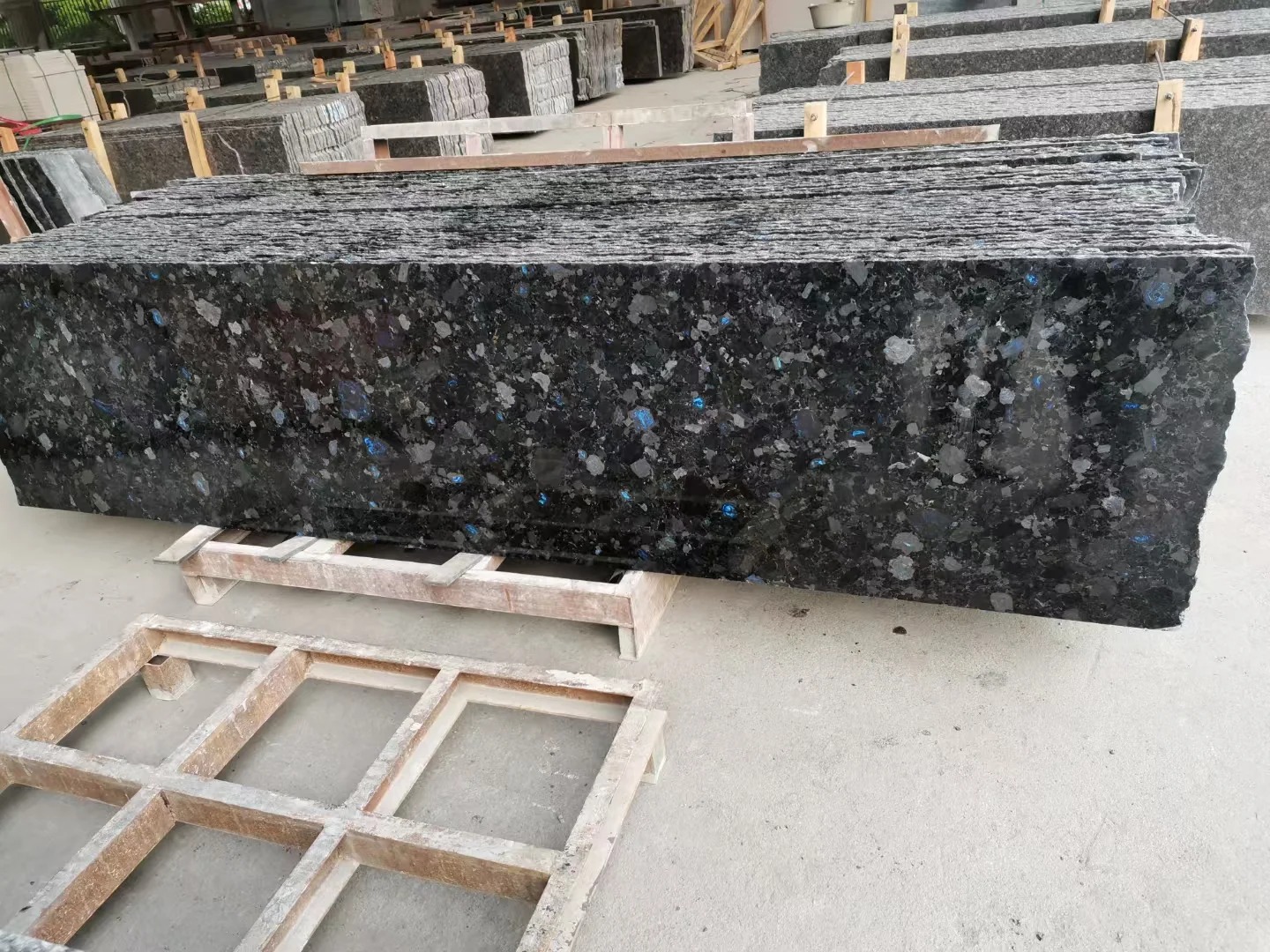 Volga Blue Granite | Ukrainian Luxury Granite with Shimmering Labradorite Crystals | PAIA STONE