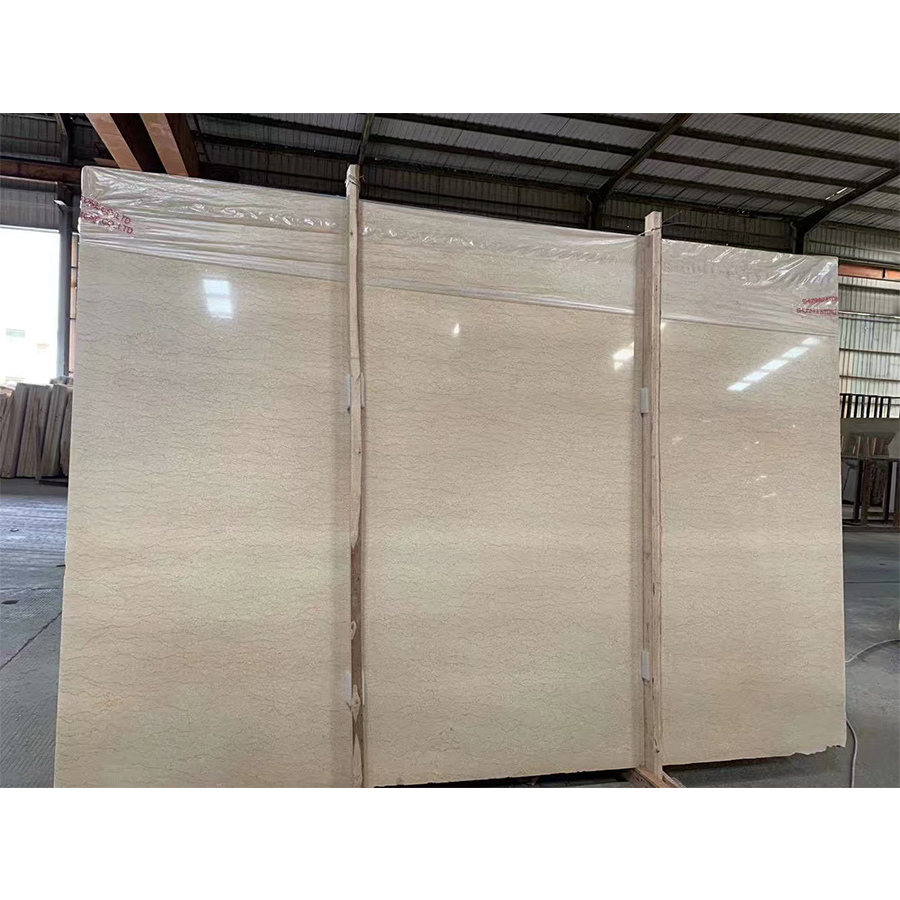 Lempeng & Ubin Marmer Golden Cream | Marmer Beige Mesir untuk Countertop, Dinding, dan Lantai
