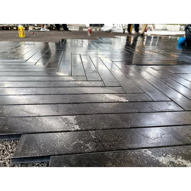 Abalone Stone | Chinese Black Fossil Limestone Paving Tile for Indoor & Outdoor Floor