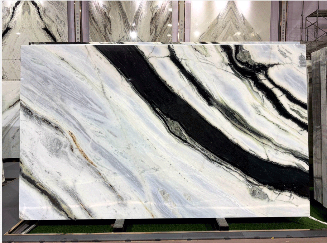 China Panda White Marble | Natural Ink Painting White Marble Slabs for Wall, Floor & Countertop