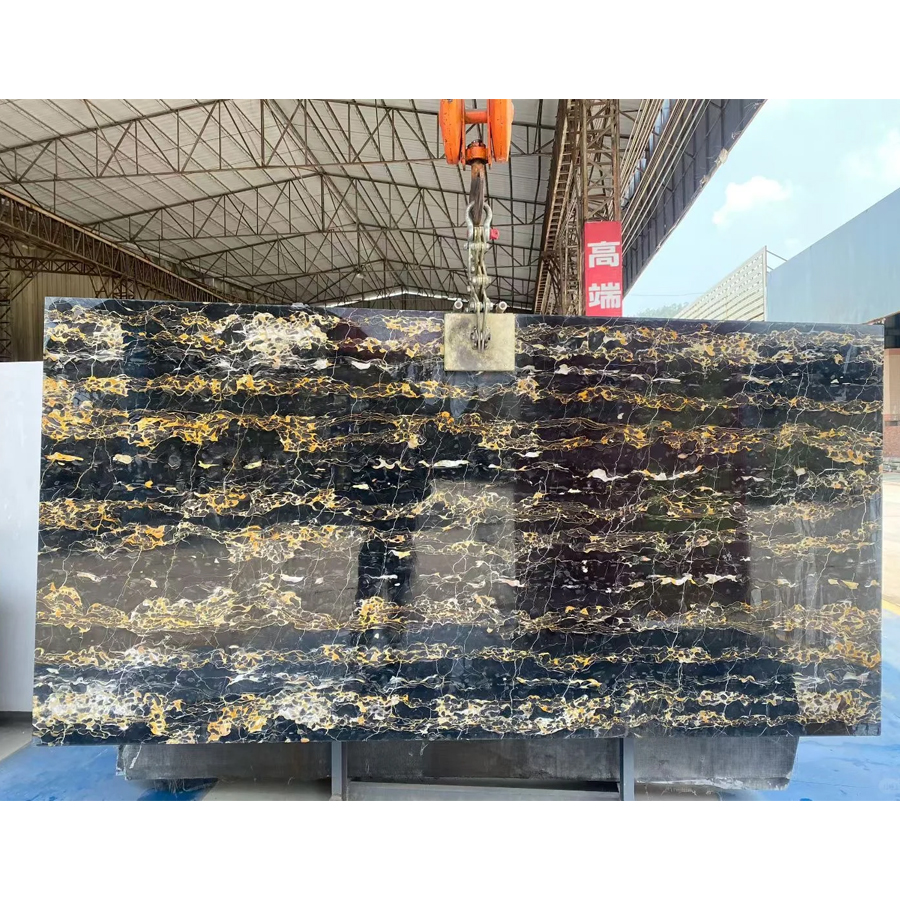 Portoro Gold-marmer | Italiaanse Ligurische zwart-gouden marmerplaten voor luxe decoratie