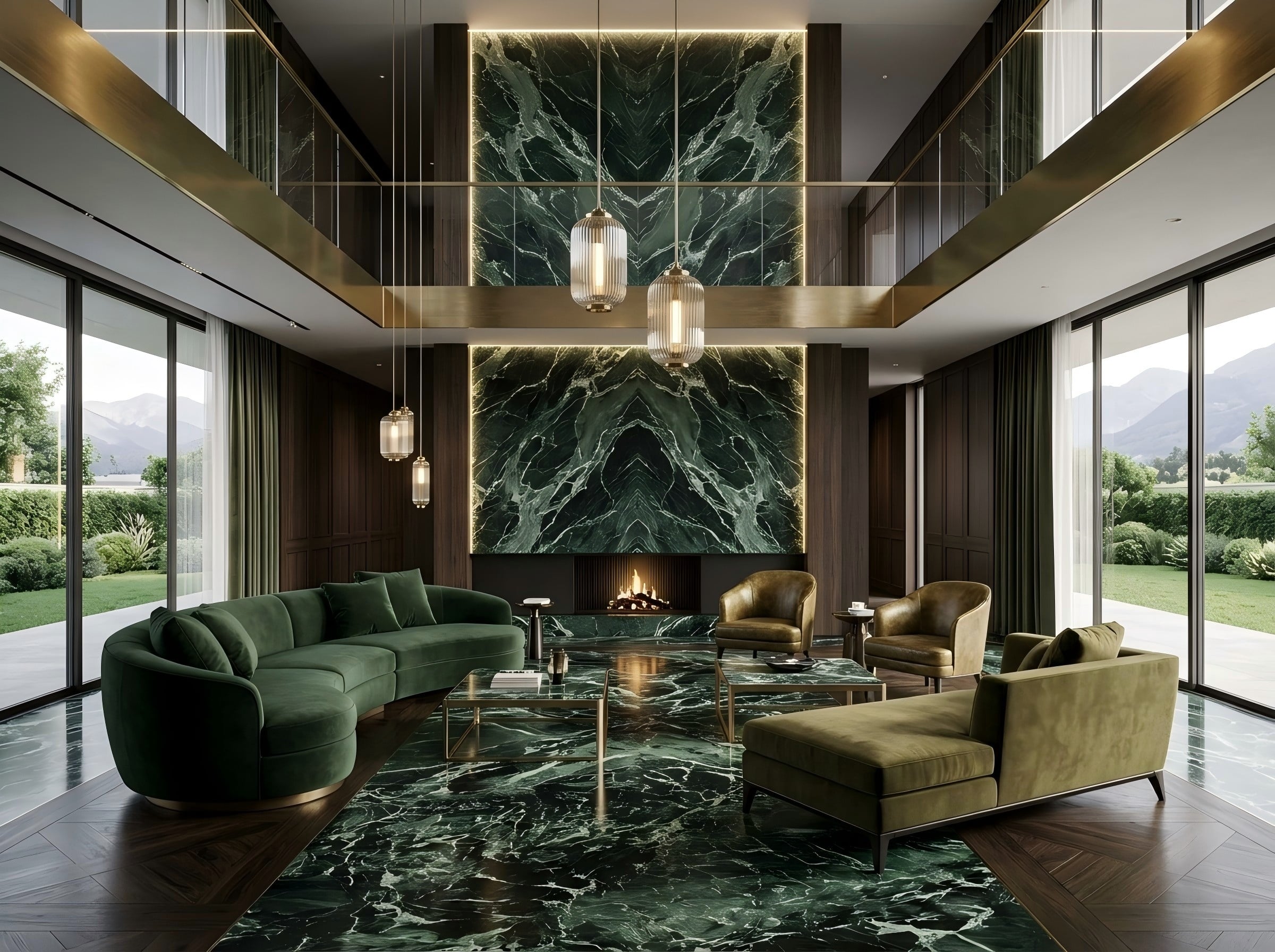 Green Marble in Luxury Villas: How to Create a Space That Feels Rich, Not Heavy