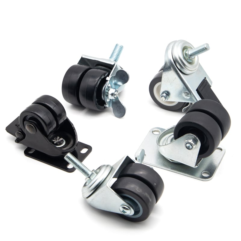 Dual wheel caster