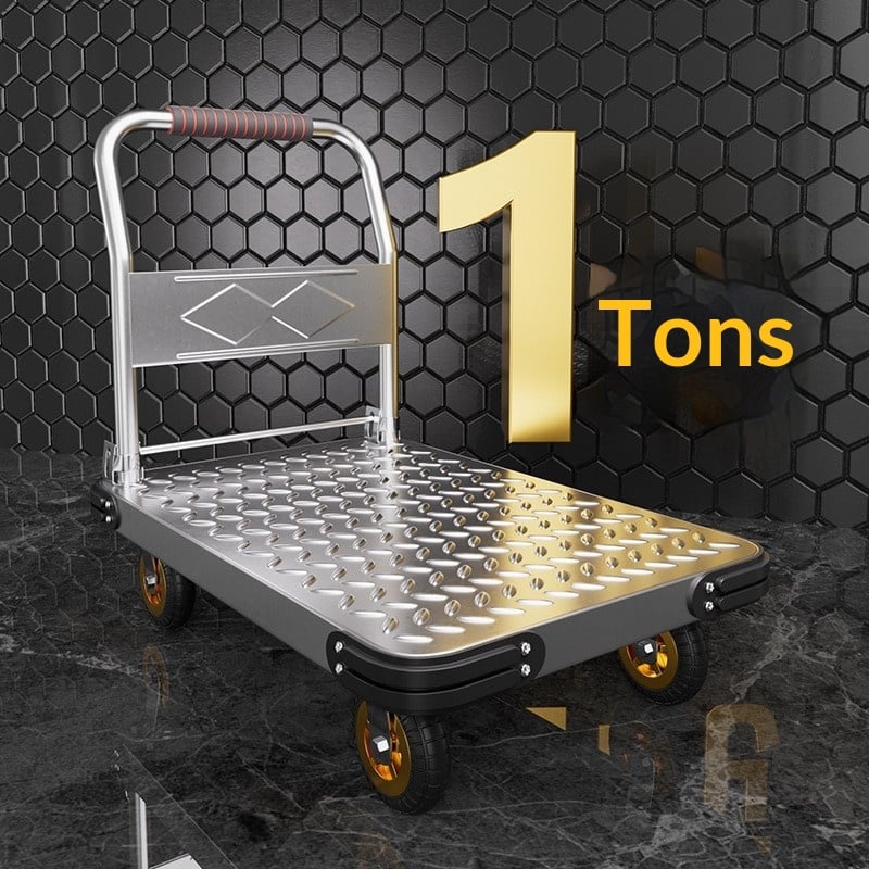 Silent Foldable Steel Plate Flatbed Hand Truck