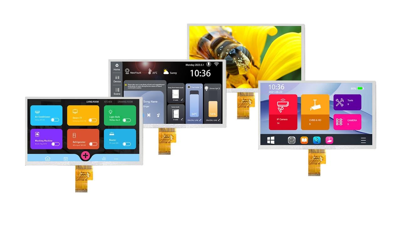8 duim 1024*600 12H LVDS Koppelvlak HX8696/HX8282 IC TFT LCD Vertoningsmodules