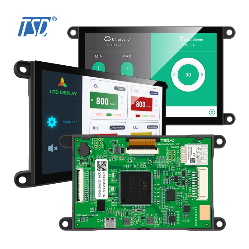 Modulo intelligente TSD da 4,3 pollici con risoluzione 800x480 Gen4-STM32 Interfaccia seriale UART