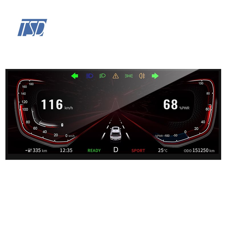 12.3'' 1920x720 ips lcd screen Automotive display LVDS Interface High brightness 12.3 inch tft lcd module