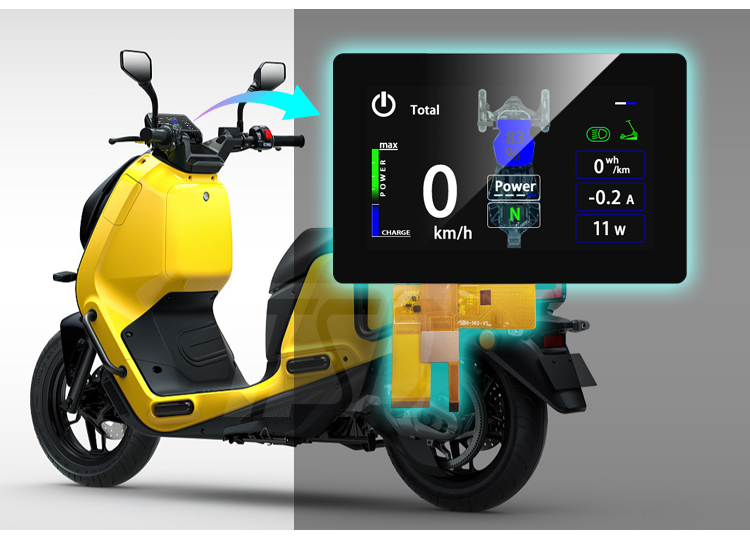 TSD TFT LCD Display Modules for 2-Wheelers EV Vehicle Dashboard Motorcycle