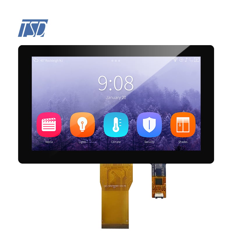 7 duim 1024x600 IPS-skerm RGB 24-bit koppelvlak Touchscreenpaneel TFT LCD-vertoningsmodules