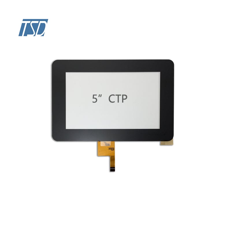 5 inch touch screen waterproof/gloves customized 0.7mm thickness cover glass 5 inch pcap touch screen panel