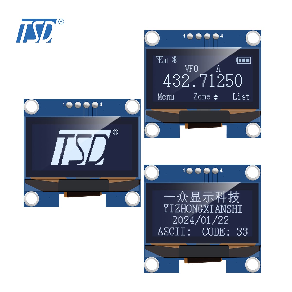 1,3 tum 128*64 128x64 12864 OLED-displaymoduler SH1106 IC I2C enfärgad vit OLED-displaymodul