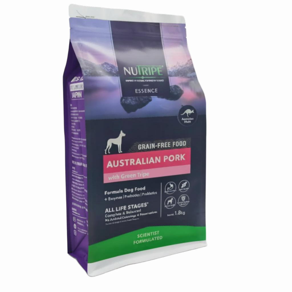 Velký plochý pytel pro potraviny pro kočky a psy 500 g, 1 kg, 2,5 kg, 10 kg, 15 kg, 20 kg, balení se čtvercovým dnem z plastu