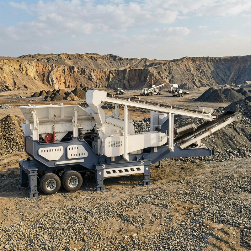 Industrial Mobile Jaw Crusher 1149HD98, Wheeled Portable Crushing Station with Fast Deployment & Low Maintenance High Capacity for Hard Rock Limestone and Construction Waste Processing