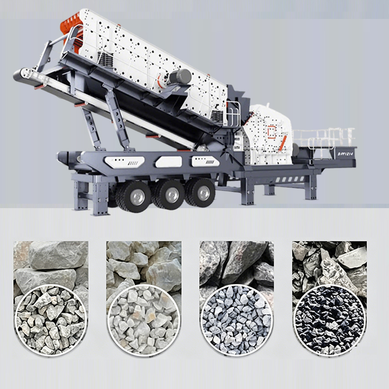Mobile Impact Crushing Station 938F1210 performs mobile medium-fine crushing for limestone quarry and on-site construction waste processing.