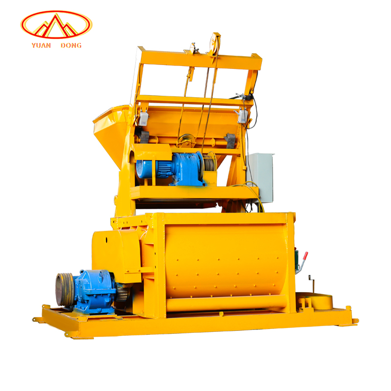 Mobile concrete batching plant cement and sand mixing equipment JS1000 Twin Shaft Concrete Mixer Compulsory Concrete batching Mixing