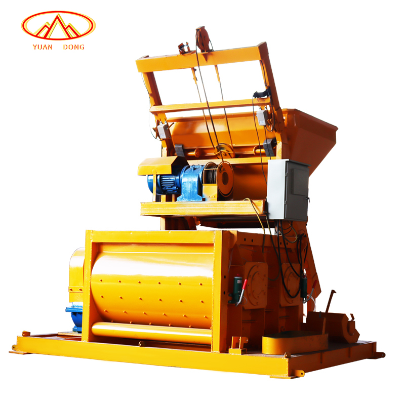 JS1000 Twin Shaft Concrete Mixer Customized diesel engine-powered concrete mixing machinery