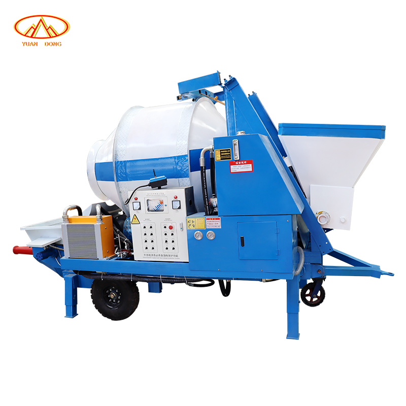New Portable Concrete Pump and Concrete Mixers Mini Diesel Concrete Mixer With Pump Machine For House Building Use