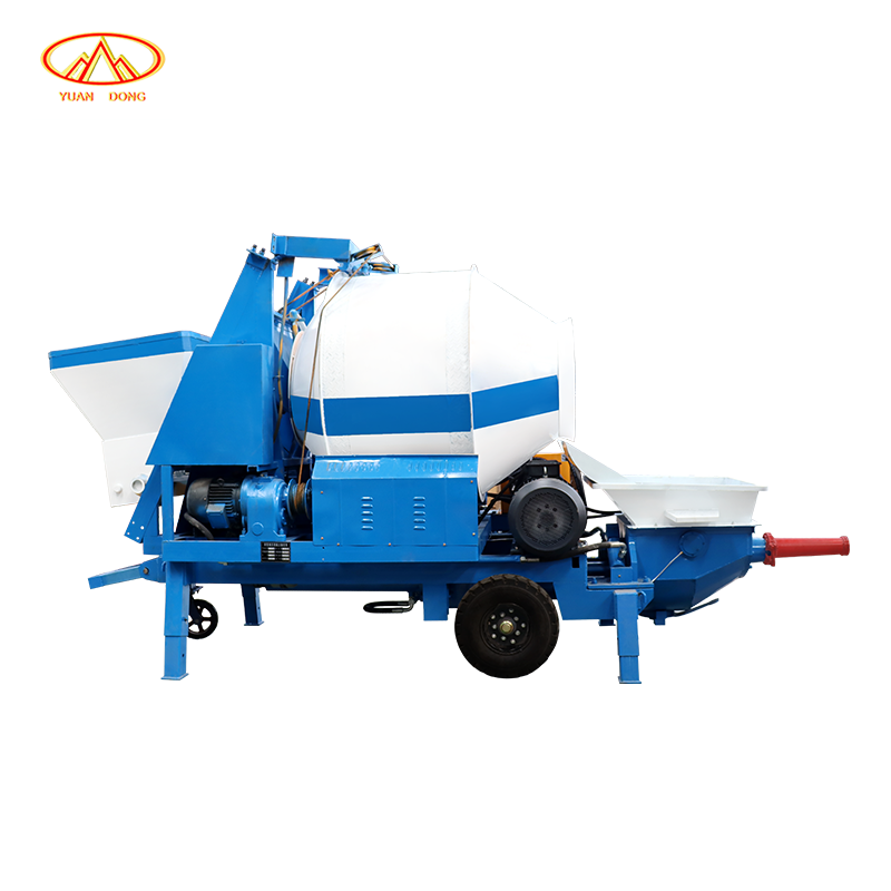 High Working Efficiency Concrete Mixer Pump Electric and Diesel Engine Trailer Concrete Mixer With Pump Pipes Free